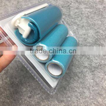 3 Pcs Folding Reusable Magic Hair Remover Sticky Roller Cloth Cleaning Lint Dust Brush With Double Blister Card Package photo-5