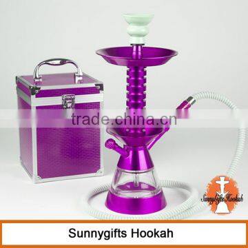 Best fashion aluminium colorful portable glass hookah shisha