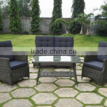 Gray Plastic Rattan Wicker Furniture Sofa Set photo-2