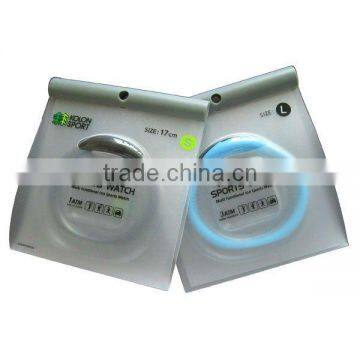 Silicone bracelet watch with package