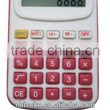 Hot selling 8 digits dual power supply handheld plastic calculator