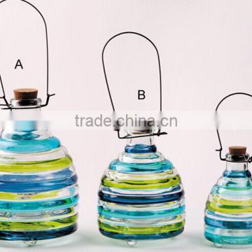 Three size and Colorful Glass bee / pest / insects catcher