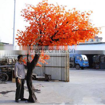 red artificial maple tree plastic maple tree/ fake maple tree decoration