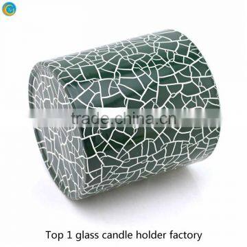 tall mosaic glass candle holdes