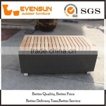 Evensun Classic Storage Wicker Box Wooden Cover