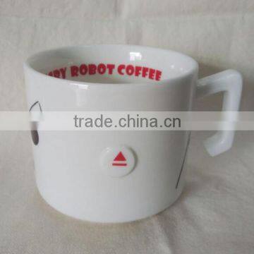 High Quality Porcelain Coffee Cup Mug Set "Angry Robot Coffee" photo-3