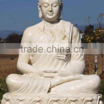 Outdoor Decoration Marble Large Buddha Statues for Sale photo-3