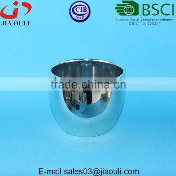 Christmas deocration Electroplating silver ceramic bowl shape plant pots