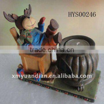 Christmas Elk and candleholder Christmas decoration