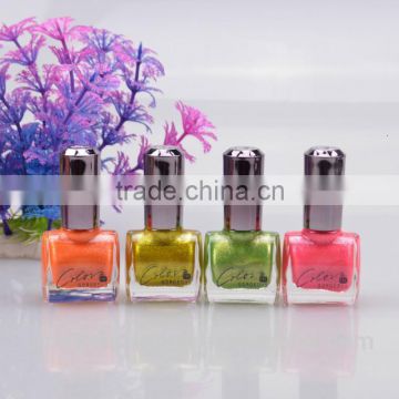 Colorful lady nail polish