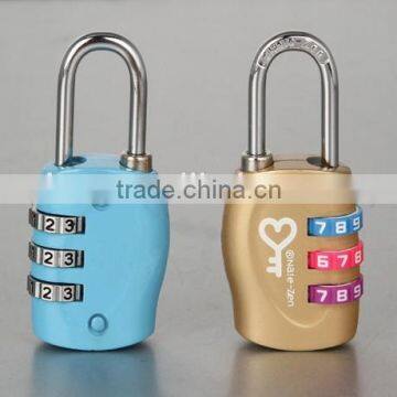 Colored 3 Digit Zinc Alloy Decorative Travel Password Small Locks photo-2