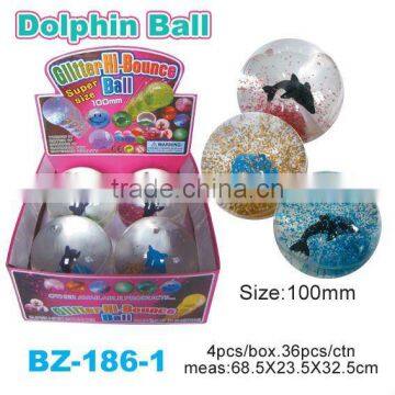 TPU Glitter Bouncing Ball With Dolphin