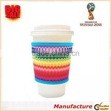 2018 World Cup Fashion Prints Beautiful Color and Design Neoprene Cup Sleeve Perfect Gift Drink Insulator Neoprene Cup Sleeve