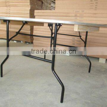 Plywood ALU Edge Banquet Folding Round Dining Table With USA Leg photo-6