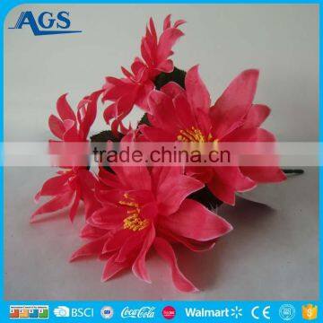 Beautiful red artificial flower decoration art for hotel