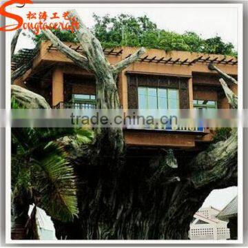 Chinese Factory Wholesale Directly Plastic Tree Trunk Plastic Slide Tree House for Decoration photo-2