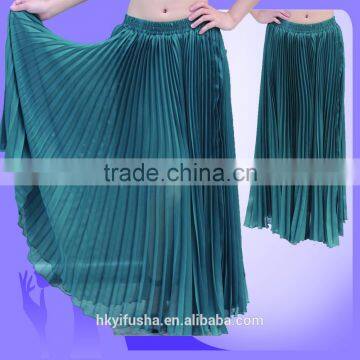 Dark Green Color Pleated Skirt Dance Plwated skirt