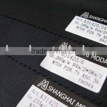 blended worsted wool fabric w70/p30 moda-t144