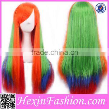 Wholesale Long Straight Wave Mixed Color Spiky Wig photo-3
