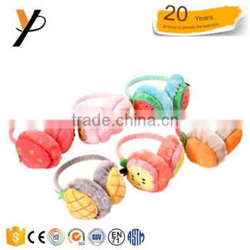 China wholesale kids plush fruit shaped earmuffsplush toy manufacturer