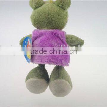 New Design Smile Frog Custom Plush Keychain With Waistcoat photo-5