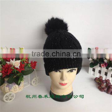 Colourful Jacquard Women and Lady Popular Knitted Winter Hat Factory photo-3
