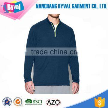 Long Sleeve UPF 30 Sports Gym Fitness Highneck 1/2 Zip t Shirt Performance T-shirts photo-2