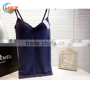 HSZ-A1008 Wholesale Young Girl Underwear Models Tank Top Women Vest New Design 2017 Ladies Sexy Bedroom Wear Nighty Lingerie