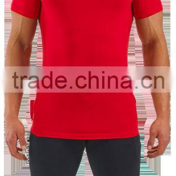 High Quality Cotton Elastane Fabric Pro-fit t Shirt Slim Fit Gym Wear Fitness t Shirts photo-5