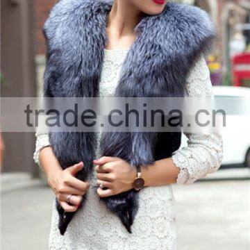 Autumn Winter Genuine Real Natural Fox Fur Vest Women's Full Pelt Waistcoat Warm Fashion Short Gilet photo-3