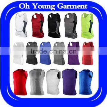 New Mens Compression Base Layers Tank Tops Vest Gym Tank Top Armour Gear Shirt Sportswear Athletic Marrathon sleeveless t shirt