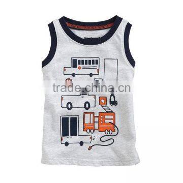 Fashion Design Custom Embroidery Wholesale Cheap 100 Cotton Kids Tank Top photo-5