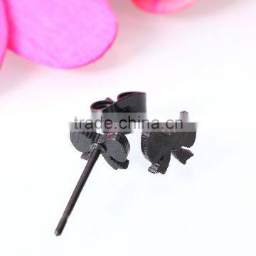 Stainless Steel Bowknot Stud Earring Findings Earring Stud Simple Earring photo-5