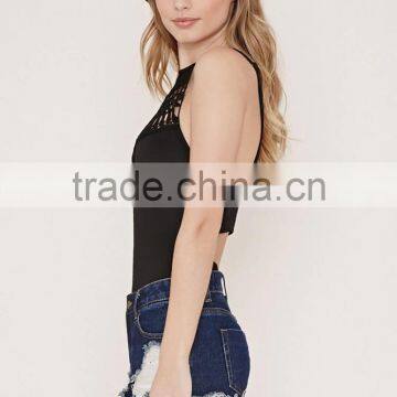 2016 Guangzhou Shandao Oem Service Summer New Design Sleeveless Casual Knit Burnt Out Girl's Stylish Top photo-2