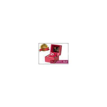Rechargeable plastic and red velvet Gift Jewellery Boxes, video Ring box, Jewelry case with bowknot