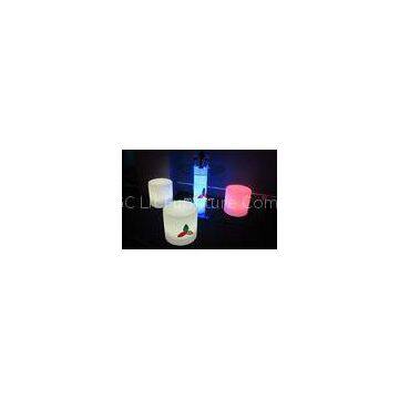 Polyethylene 30 X 30 X H110cm LED Bar Tables with glass , nontoxic and peculiar smell