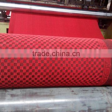 High quality Nonwoven velour jacquard floor roll carpet