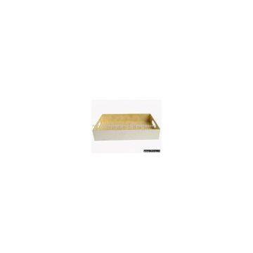 Rectangular pressed bamboo a4 paper tray