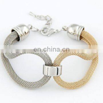 Fashion Women's Braided Gold Mesh Chain Bracelet photo-3