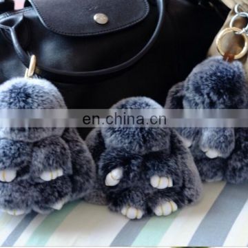 Factory Direct Rabbit fur new Lovely Pendant Fashion Cute little rabbit Soft Charm For bag