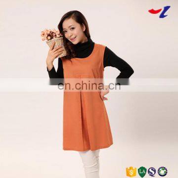 orange brief silver fiber radiation maternity dress for lady