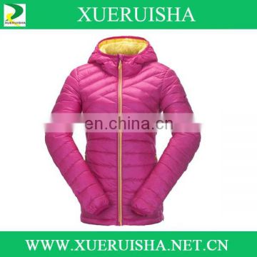 nylon cover down jacket slim fit for famale with oem size