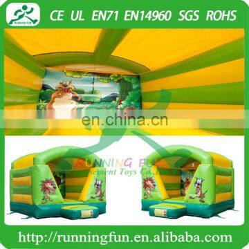 Indoor Mini Inflatable Jungle Bouncy House With Roof