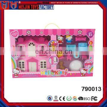 2017 Best gift popular plastic mini villa house toy for children playing