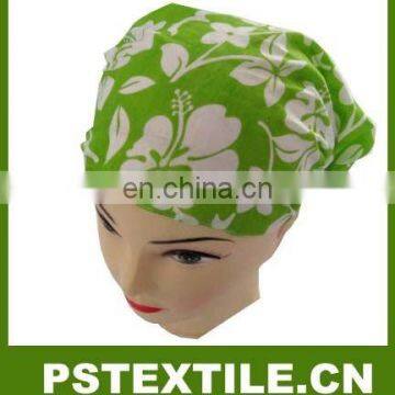 Green Flower Printed 100%Cotton Durag bandana