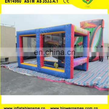 Extreme sports challenge ball shoot game inflatable basketball hoop house