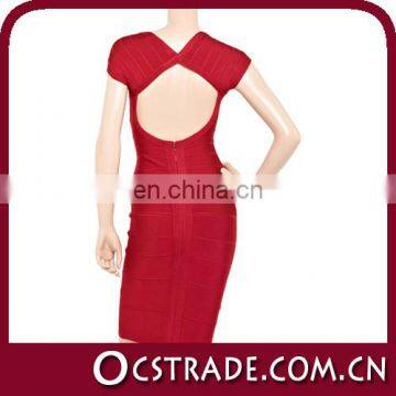 2014 women red cut out wedding gowns and evening dress