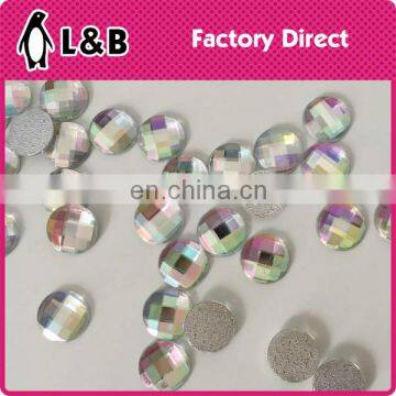 Round shape crystal AB hot fix stone