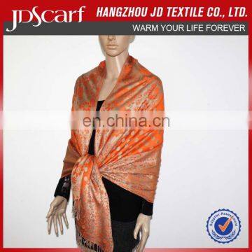 Classical style pashmina viscose shawl head cape shawl