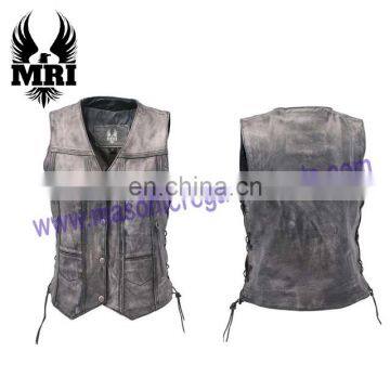 Women Leather Vest